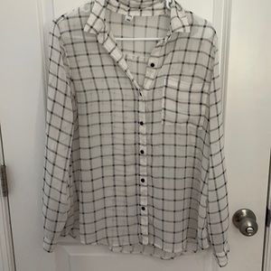 Black and white blouse
